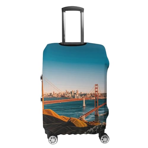 San Francisco Luggage Cover Protector - Travel Suitcase Sleeve with Dual-Sided Prints, Universal Fit 18-32 Inch, Washable Anti-Scratch Travel Baggage Cover XL4