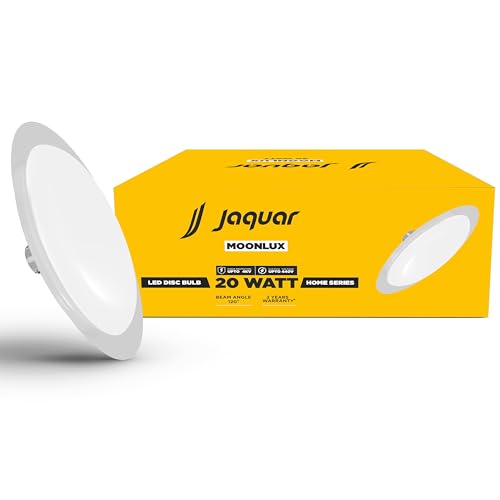 Image of Jaquar Moonlux 20W Disc Led Cool White Light, Round Indoor Lighting For Hotels, Hospitals, Retails Shops and Home Spaces | Modern Design with B22 Base | 2 Years Warranty | Pack of 1