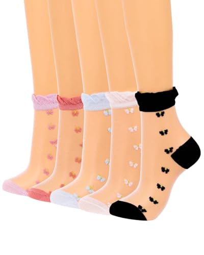 Image of Campsis Women Sheer Socks Sheer Ankle Socks for Women and Girls