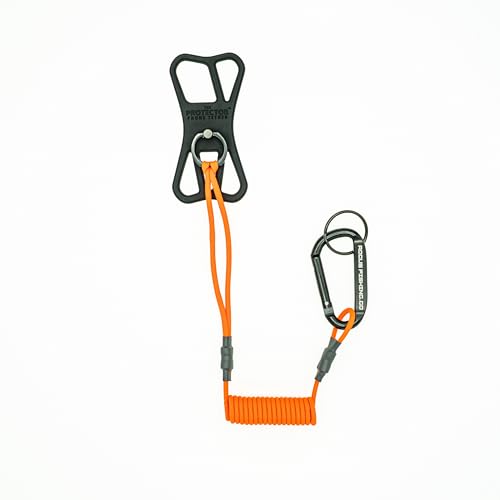 Rogue Fishing The Protector Phone Tether - Retractable Phone Leash for Kayak Skiing & Hiking - Phone Security Strap Anti Theft - Anti Pickpocket Accessories for Cellphone (Hi-Vis Orange)