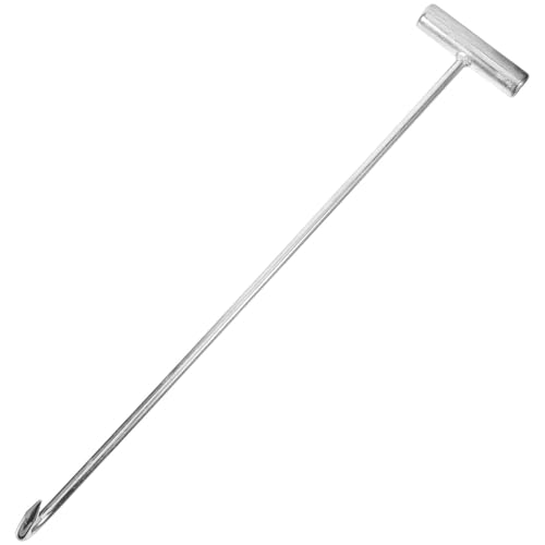 Generic Gancho de Elevación para Tapa de Alcantarilla en Hierro Galvanizado white Gancho en T Reforzado de 50 CM Resistente para Puertas Enrollables y Pozos Industriales