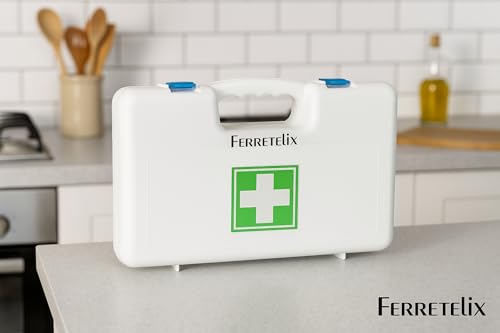 FERRETELIX® Botiquín Maletín de Primeros Auxilios Homologado con Dotación Grande – 370 mm x 250 mm x 90 mm – Fabricado en España Lleva un accesorio incorporado para poder sujertarlo a la pared - imagen 6