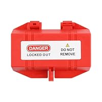 Stromstecker Schutzbox, Rot Steckdosenschloss Plug Lockout, Waschmaschinen-Steckerschloss, Elektro Stecker Abdeckung, Stecker Safebox für Netzstecker (M)