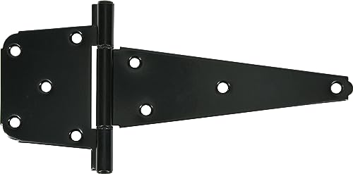 Hardware Essentials 851698 Heavy Duty T-Hinge Black (8") #TOP1