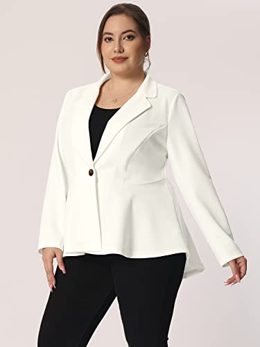 Agnes Orinda Women's Plus Size Blazer Notch Panel Work Business Casual Outfits Dressy Suit Jacket Peplum Blazers2