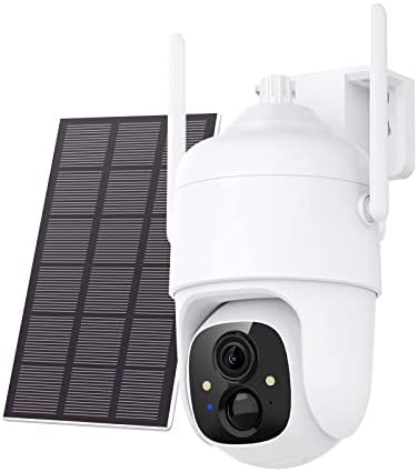 NETVUE CCTV Camera Wireless Outdoor, Security Camera Outdoor 360° Rotational View, PIR Motion Sensor, Spotlight Color Night Vision, Siren, 2-way Audio, 2.4gHz WiFi Outdoor Camera Solar Powered