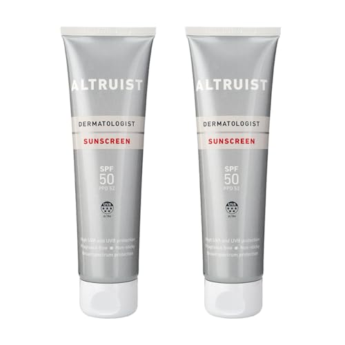 ALTRUIST. Dermatologist Sunscreen SPF 50 Superior 5-star UVA protection by Dr Andrew Birnie suitable for sensitive skin - 2 Count ( Pack of 1)