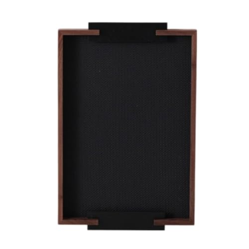 predolo Bandeja Rectangular con Marco Bandeja Madera Minimalista Hogar, Negro