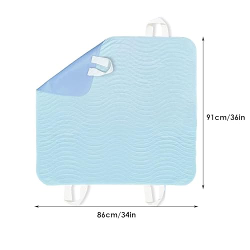Senior Bed Pads - Washable Mattress Pad for Elderly with 4 Handles | Mattress Protector Bed Pads | Home Care Diaper Pad | Transfer Board Bed Pad for Elderly | Bedridden | Transfer | Repositioning