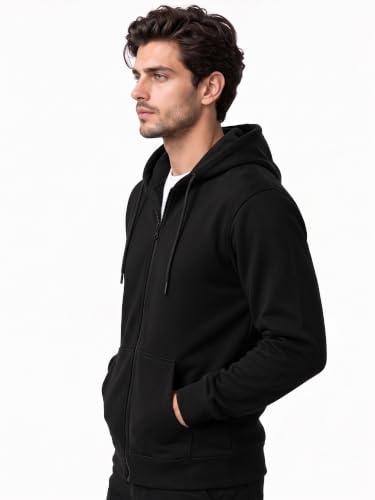 Image of XENOVAURBAN Zipper Hoodie for Men /Women | Unisex fit Cotton Fleece Hooded Sweatshirt - Zipper