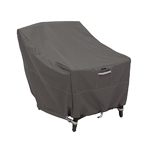 Classic Accessories Ravenna-Abdeckung für Gartensessel im Adirondack-Stil, erhältlich in Farbe Dark Taupe/Mushroom/Espresso, 80cm