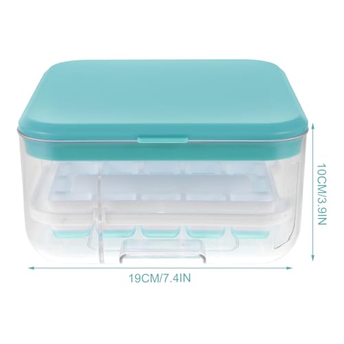 Bandeja para cubitos de hielo de silicona color azul miniatura 4