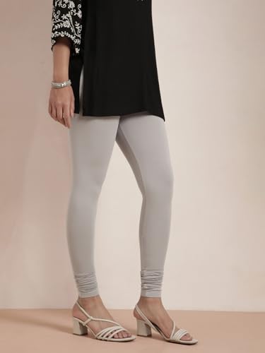 Image of TWIN BIRDS Tailored Cut and Classic Fit Super Stretchable Elastane Fabric Churidar Leggings for Women