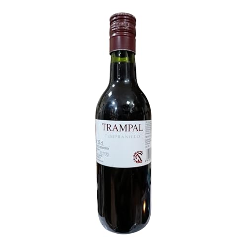 Vino Tinto Trampal Tempranillo 25cl | Crianza 6 Meses en Barrica de Roble Americano | Vino Tinto Español | Botella Individual | Ideal para Tapas y Degustación