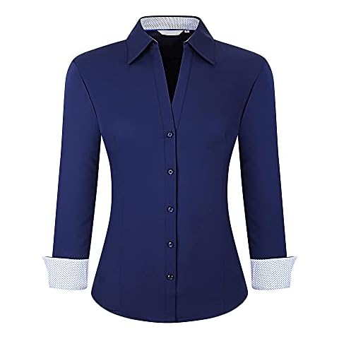 Camisa de mujer de bambú sin arrugas con botones Cover