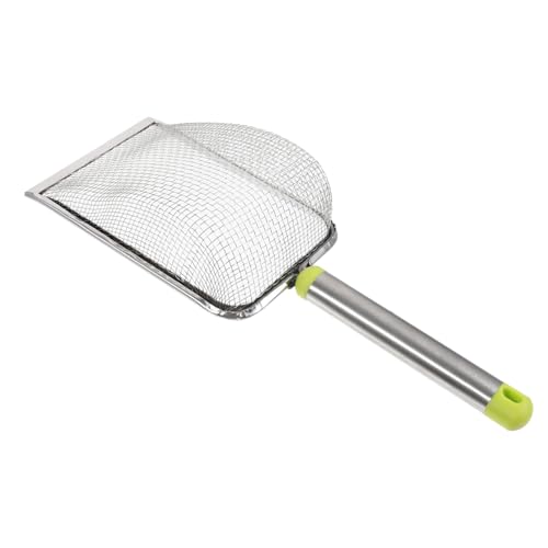 ROMISBABA 猫砂シャベル 猫砂の塊 フード付き猫砂トレイ スクラッチャー スクラッチ 子猫のおもちゃ メッシュ猫砂スクープ ごみふるい 金属くずスクーパー ステンレス鋼 Silver