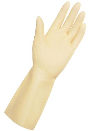 MAPA Classics L-210 Natural Latex Glove, Work, 0.018" Thickness, 12" Length, Size 11, Natural (Bag of 12 Pairs)