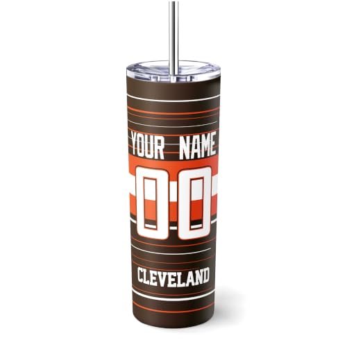 Image of Cleveland Tumbler 20oz Travel Mug Custom Name and Number Gifts