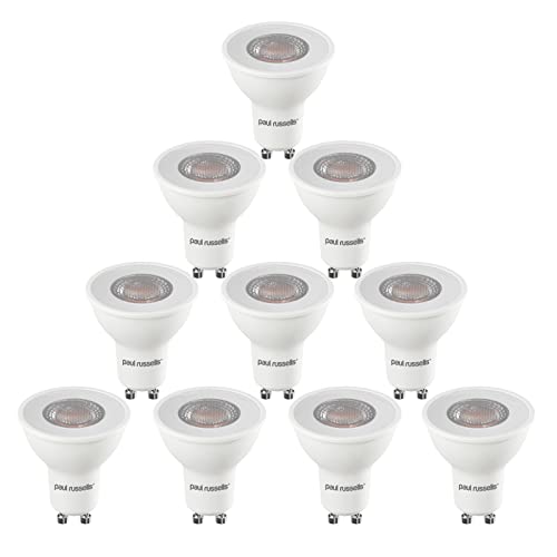 paul russells GU10 LED Bulbs, 7W 560lumens, 75Watt Equivalent GU10 Spotlight Bulbs Replacement, 36° Narrow Beam