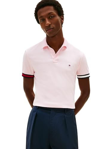 Image of Tommy Hilfiger Mens Short Sleeve Casual Polo Shirts in Regular Fit with Liquid Cotton
