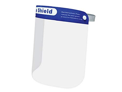 Easimask Face Shield HD Face Shield Protection | Clear Transparent Film with Elastic Band | Anti-Fog Coating for Protection from Splashing or Spraying | Easy to Clean | FAST UK DISPATCH | PACK OF 5