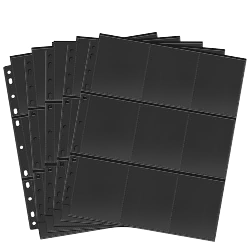 Revspoir 900 Pochettes pour Cartes, 50 Double Page Protège Carte, 11 Troux Réglable selon Classeur pour Cartes, Sans PVC, Porte-cartes du Jeu Transparent Revspoir 900 Pochettes pour Cartes, 50 Double Page Protège Carte, 11 Troux Réglable selon Classeur pour Cartes, Sans PVC, Porte-cartes du Jeu Transparent
