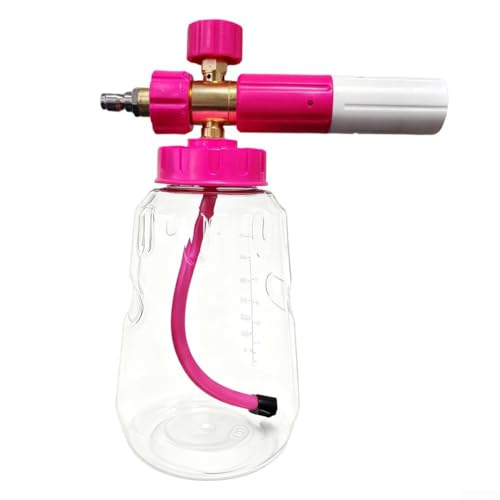 Accesorio de espuma de nieve para lavado a presión, botella de 1 litro, boquilla de pulverización ajustable para lavado de coches y limpieza de vehículos