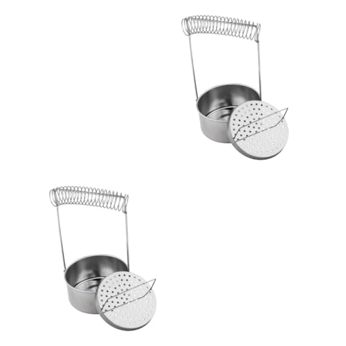 Gogogmee 2 Pcs Brush Washer Painting Brush Cleaner Leak Proof Brush Cleaner Watercolor Brush Cleaner Airtight Brush Cleaner Painters Brush and Tool Washer Brush Washing Bucket Silver