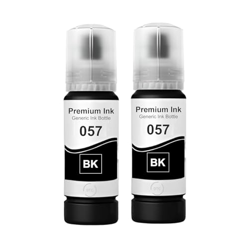 Image of Refill Ink 057 Compatible with Epson L8050, L18050, L8150W Printer (057 Black Ink 2 Pcs)