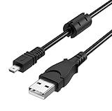 UC-E6 USB-Kabel für Nikon Coolpix S3000 S3100 S3200 S8000 S100 S203 S230 P7000 AW100, Schwarz