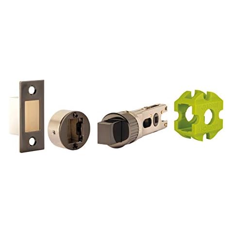 Jigtech JTL4323 Smart Bathroom Bolt, Black Nickel Cover