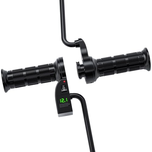Poignées chauffantes électriques USB guidon moto affichage numérique