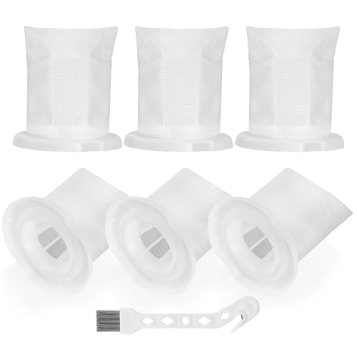 6 Stück Filter für Vorwerk Kobold VC 100 Handstaubsauger vc100 Schmutzfilter Ersatz für Vorwerk Kobold VC100 Akku Staubsauger mit 1 Bürste