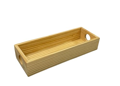 Image of Wooden Vanity Tray Organizer Rectangular Bathroom Counter Tray Decorative Organizer for Perfume Jewellery Makeup Storage Serving Tray for Kitchen Countertop (7.5 inchX7.5 inch Inch) (Large)