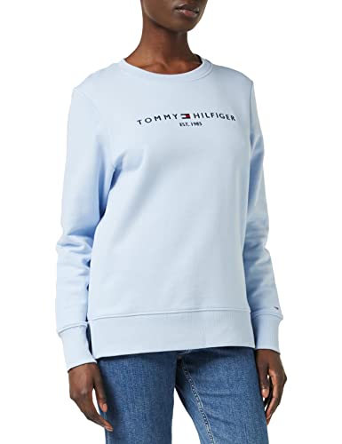 Tommy Hilfiger Damen Regular Hilfiger C-NK WW0WW28220 Sweatshirts, Blau...