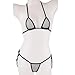 EASYLONGJEE Micro Bikini Sheer Bikini Triangle See Through Extreme G String Thong Sexy Mini Bathing Suit Gifts for Women Black OneSize 2-8