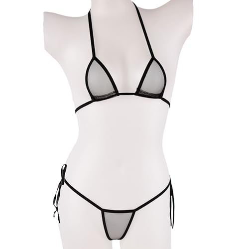 Micro Bikini Sheer Bikini Triangle See Through Extreme Thong Sexy Mini Bathing Suit Gifts for Women OneSize 2-82