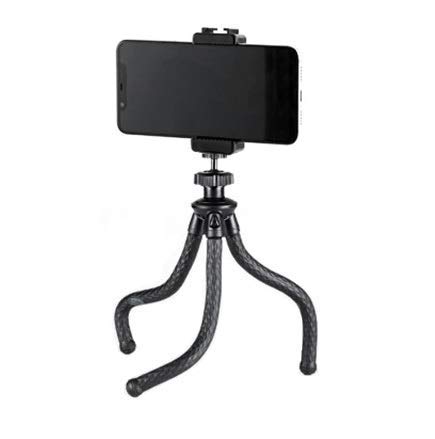 Image of BKN Phone Tripod Mount with Cold Shoe Mount for Microphone LED Light with 1 /4'' Tripod Screw Compatible with iPhone /Oneplus /Mi /Oppo & Other Smartphones Vlogging Accessories