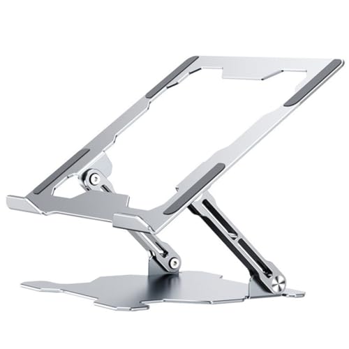 Soporte ajustable de aluminio para laptop color plata miniatura 1