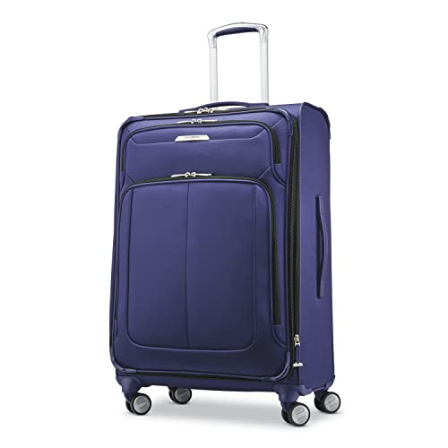 Image of Samsonite Solyte DLX Softside Expandable Luggage with Spinner Wheels, Iris Blue, 3-Piece Set (20 /25 /29)
