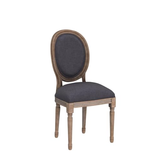 Image of Virabit French Vintage Chairs Set of 2,Louis Farmhouse Dining Chairs with Solid Wood Frame and Tufted Fabric,Rubber Wood French Decor for Dining Room,Living Room, Kitchen,Restaurant