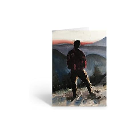 Hiking Card - Blank Art Card with painting of Rambler - Suitable for Any Occasion - A5 size - ref100 Cover