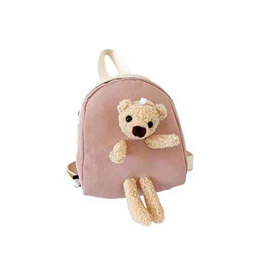 ZumZup Sac à Dos pour Enfant Sac d'école pour Tout-Petits Porte-Sac Garçons Filles Tridimensionnel Petit ours Animal Pour Maternelle Garderie PréScolaire rose Taille unique Cover