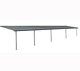 Hochwertige Aluminium Terrassenüberdachung, Terrassendach 300x1340 cm (TxB) - grau
