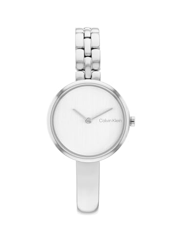 Calvin Klein Reloj Analógico de Cuarzo para Mujer Colección Bangled con Correa de Acero Inoxidable Plateada 25200278 Imagen de Calvin Klein Reloj Analógico de Cuarzo para Mujer Colección Bangled con Correa de Acero Inoxidable Plateada 25200278