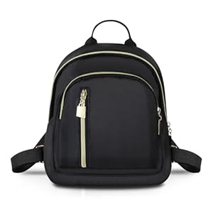 WisePoint Small Backpacks, Oxford Mini Backpack Lightweight Backpack for Girls and Women, Cute Backpack with Multi-pockets Small Black Backpack for Daily Travel, Commuting