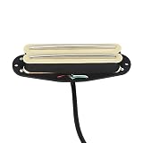 FLEOR Alnico 5 Hot Rail Humbucker Single-Coil-Size Pickup Neck+Middle+Bridge Pickup Set, kremowy