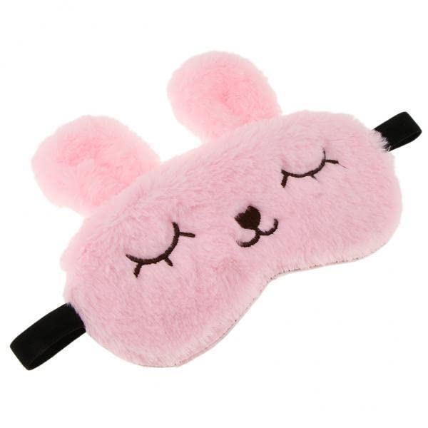 Merishopp 2xKids Adults Plush Bunny Rabbit Sleep Mask Eye Shade Cover Blindfold Pink-image-32