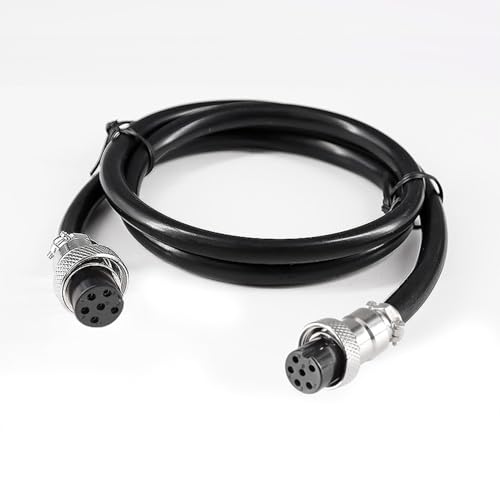 Conector de aviación GX16 con cable, 6 pines, 2 metros