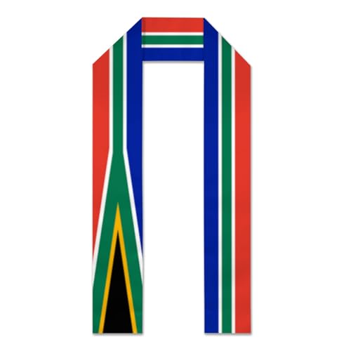 Vintage South Africa African Flag Graduation Stole Sash Shawl for Men Women Thickened Scarf Flattenedfor International Students Teachers Study Aboard Graduate Gift 72 inches Unisex